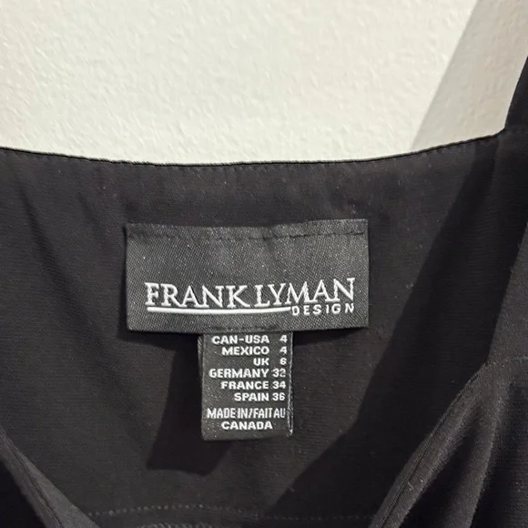 ❌SOLD Frank Lyman Design Black & White Sequin Panel Sheath Dress - Size 4 - Picture 3 of 4